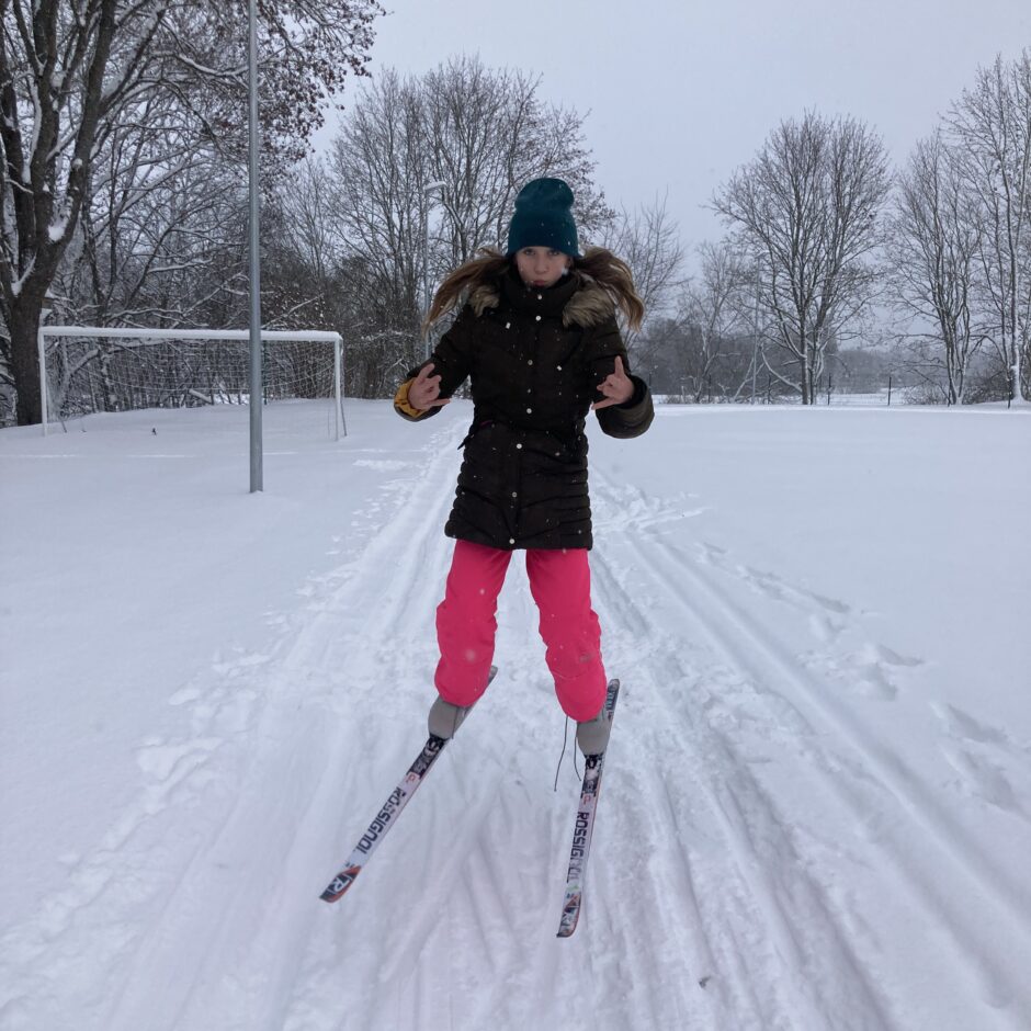 Slēpošanas nodarbība