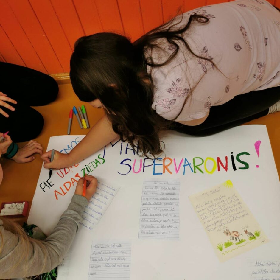 Skolēni Karjeras nedēļas pasākumā