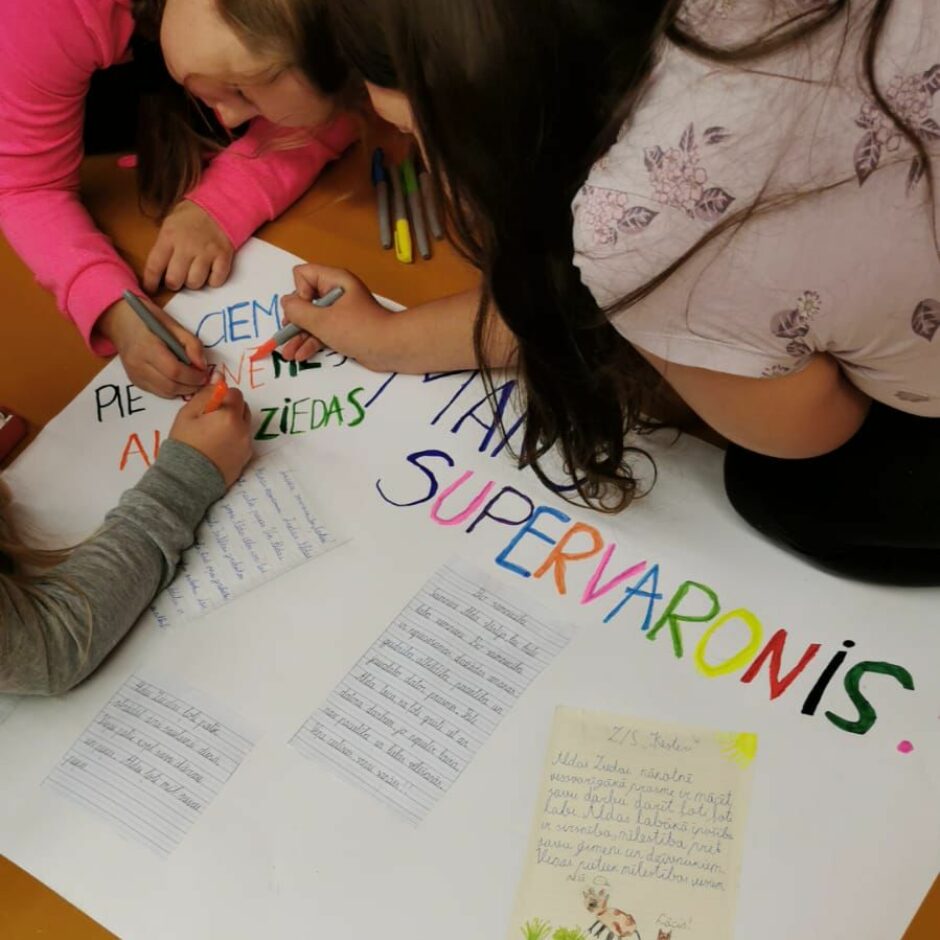 Skolēni Karjeras nedēļas pasākumā