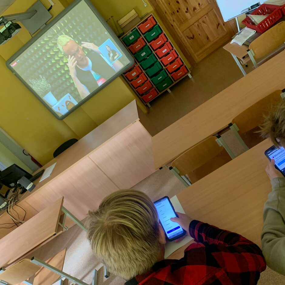 Skolēni Karjeras nedēļas pasākumā