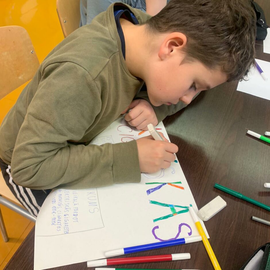 Skolēni Karjeras nedēļas pasākumā