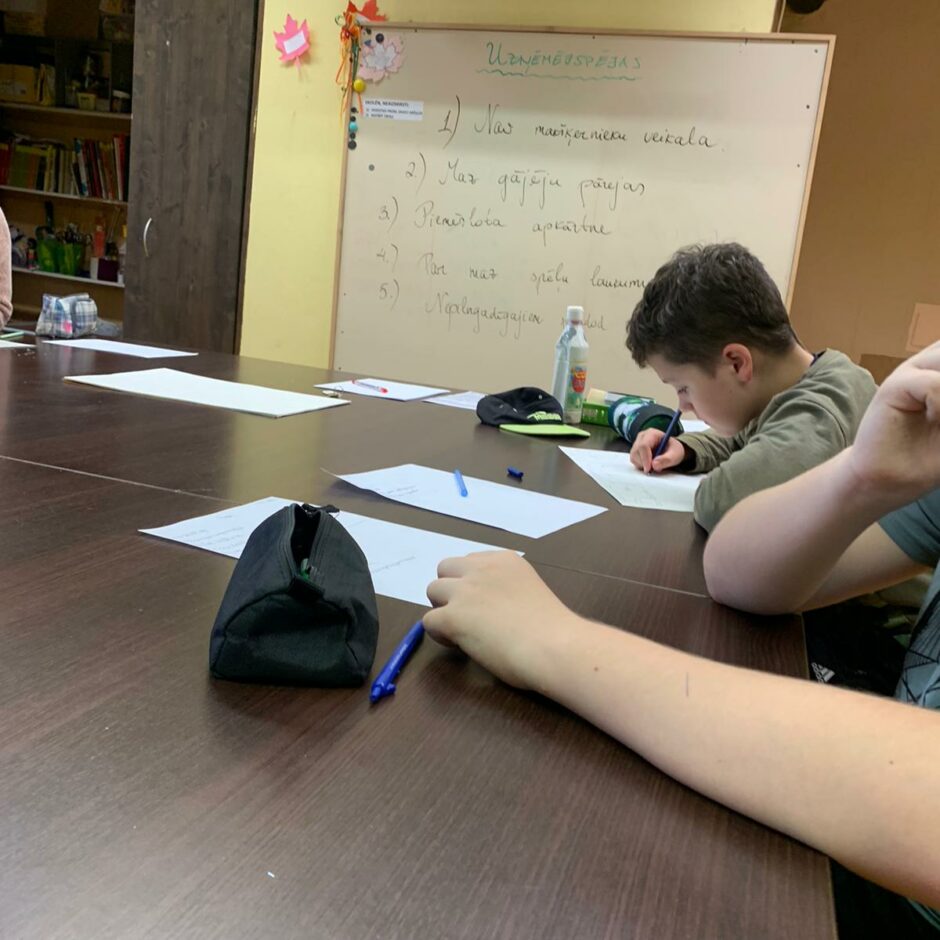 Skolēni Karjeras nedēļas pasākumā