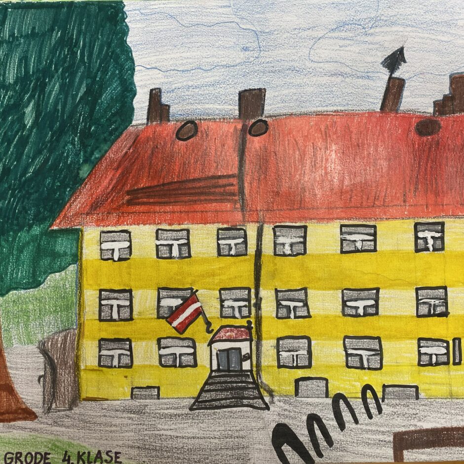 Birzgales pamatskolas ēkas zīmējums