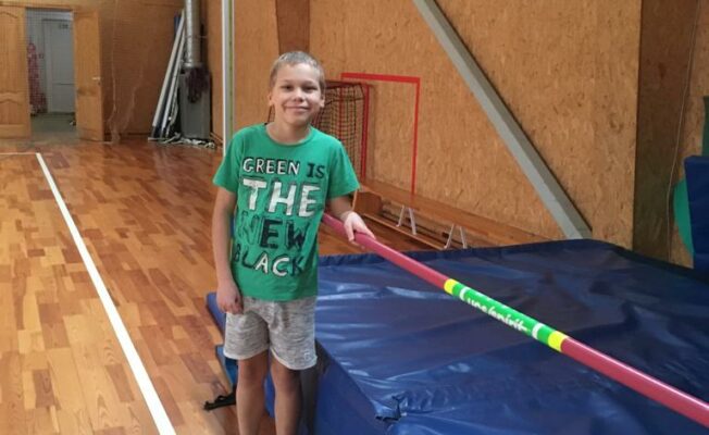 Māris Priekulis pie augstlēkšanas disciplīnas