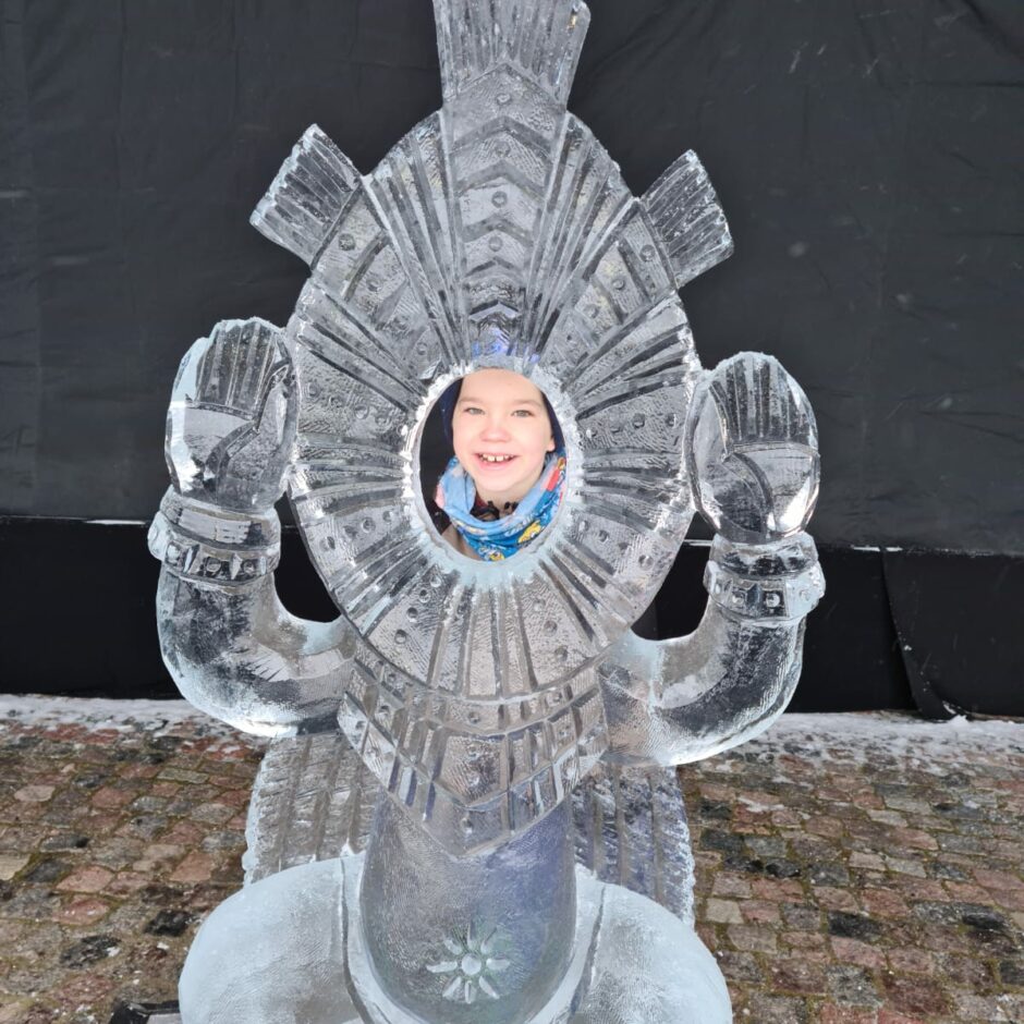 2. un 3.klase Ledus skulptūru festivālā
