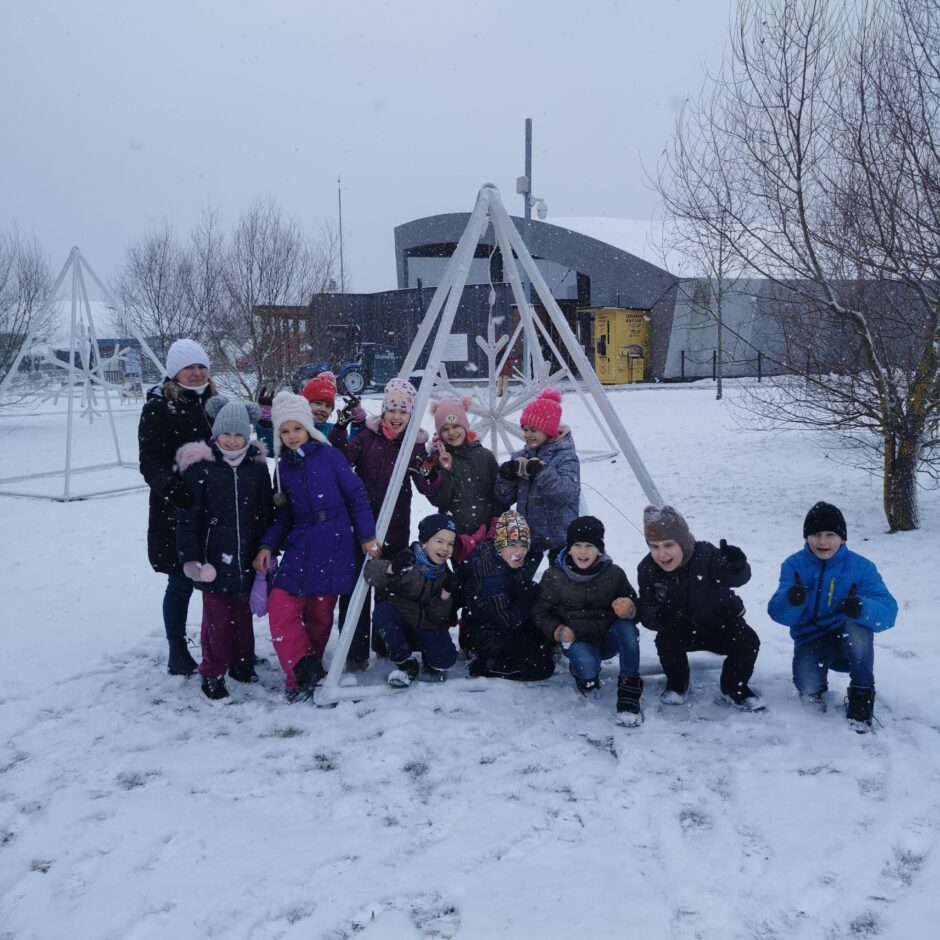 2. un 3.klase Ledus skulptūru festivālā