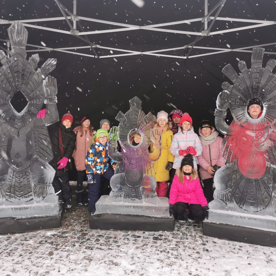 2. un 3.klase Ledus skulptūru festivālā