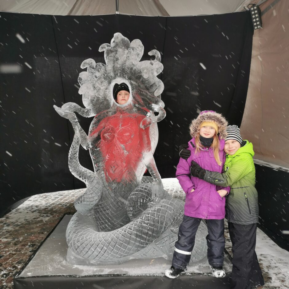 2. un 3.klase Ledus skulptūru festivālā