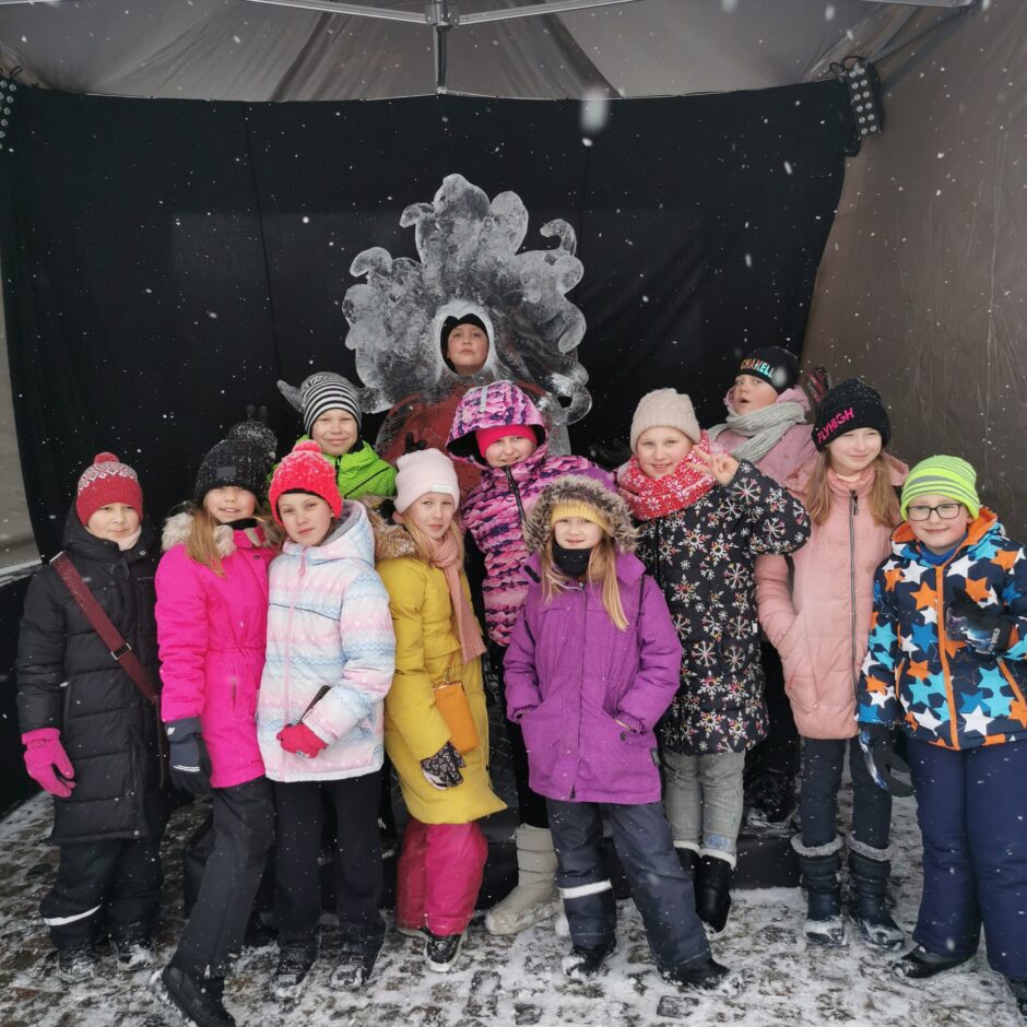 2. un 3.klase Ledus skulptūru festivālā
