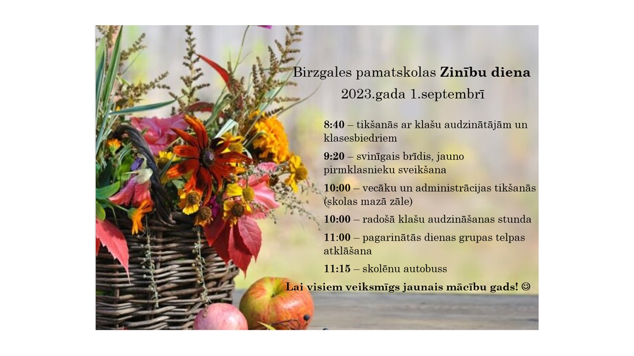 Zinību dienas afiša