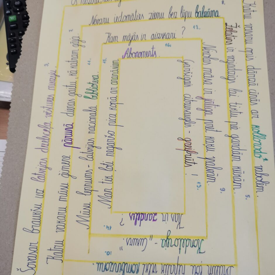 Spēles latviešu valodas stundās