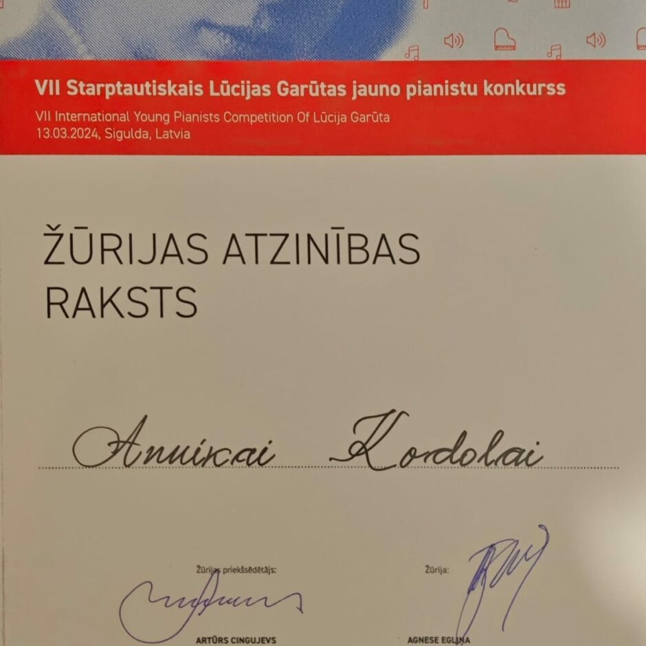 VII Starptautiskais Lūcijas Garūtas jauno pianistu konkurss
