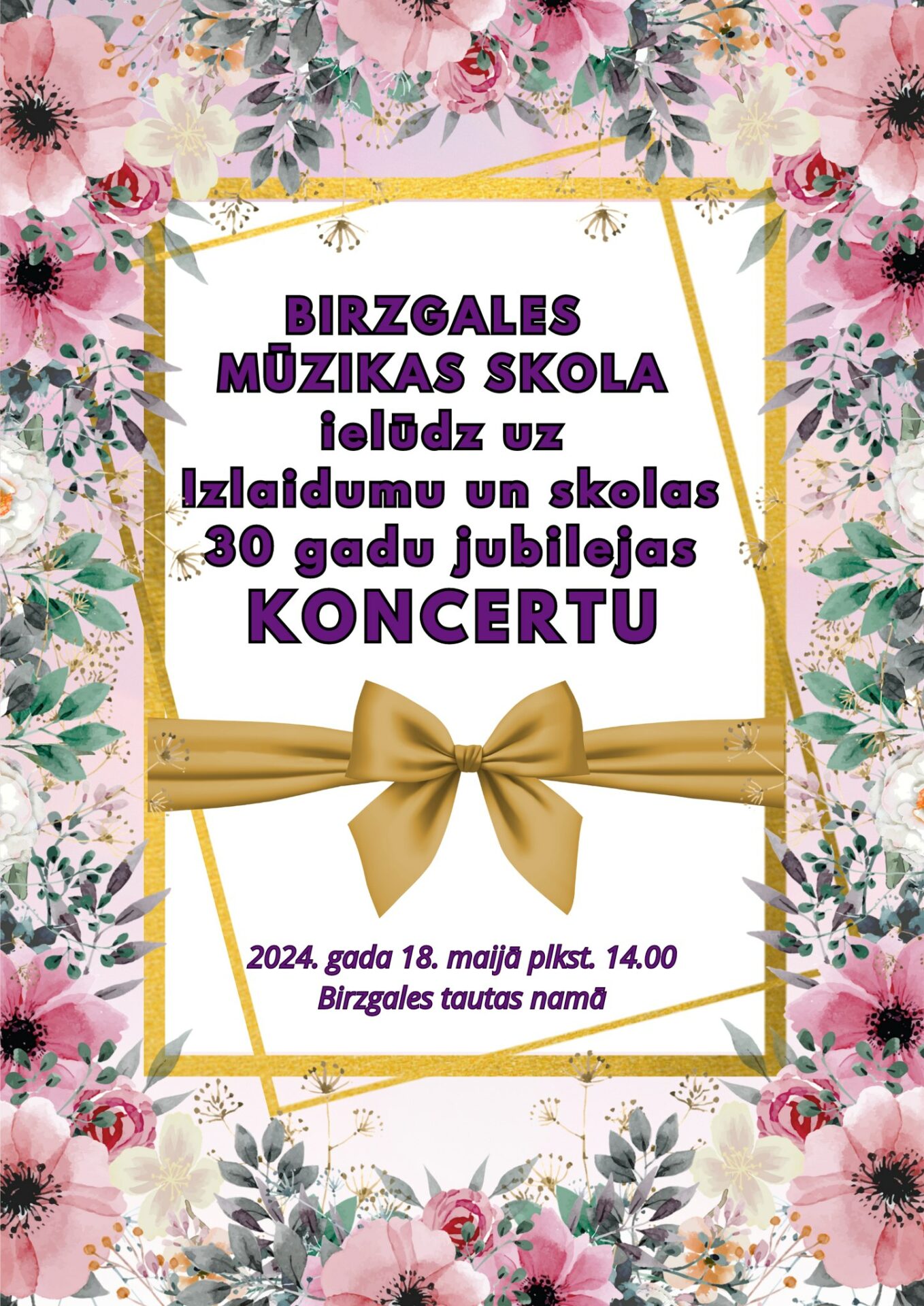 Birzgales mūzikas skolas jubilejas koncerts