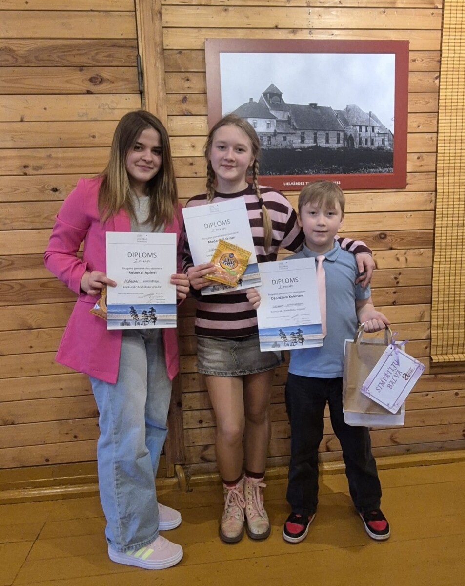 Birzgales pamatskolas skolēni plūc laurus konkursā 